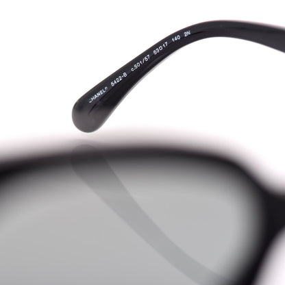 Chanel Acetate Strass Square Sunglasses 5422 Black 5 of 9