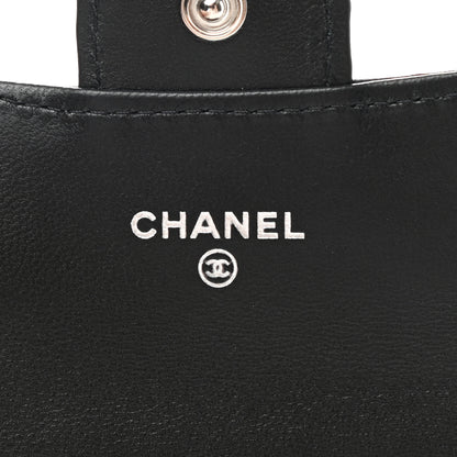 Chanel Lambskin Quilted Flap Card Holder Wallet Black 6 of 9