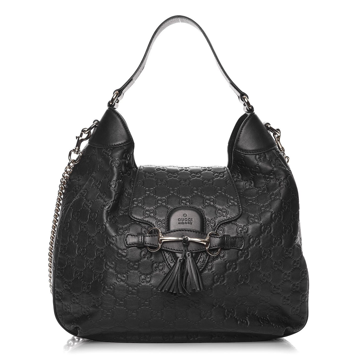 Guccissima Medium Emily Hobo Black