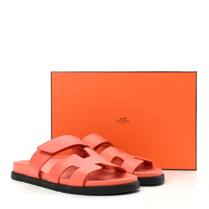 Hermes Epsom Womens Chypre Sandals 40 Rose Sorbet 9 of 9