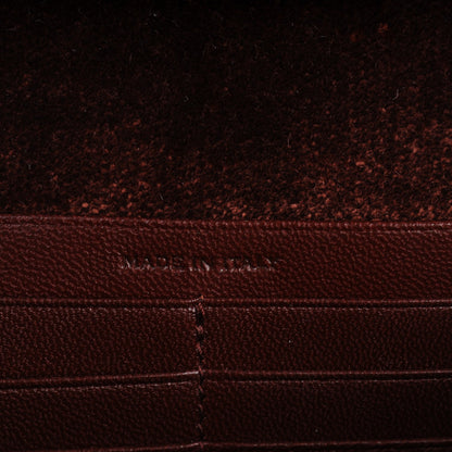 Saint Laurent Velvet Monogram Chain Wallet Red Clay 7 of 7