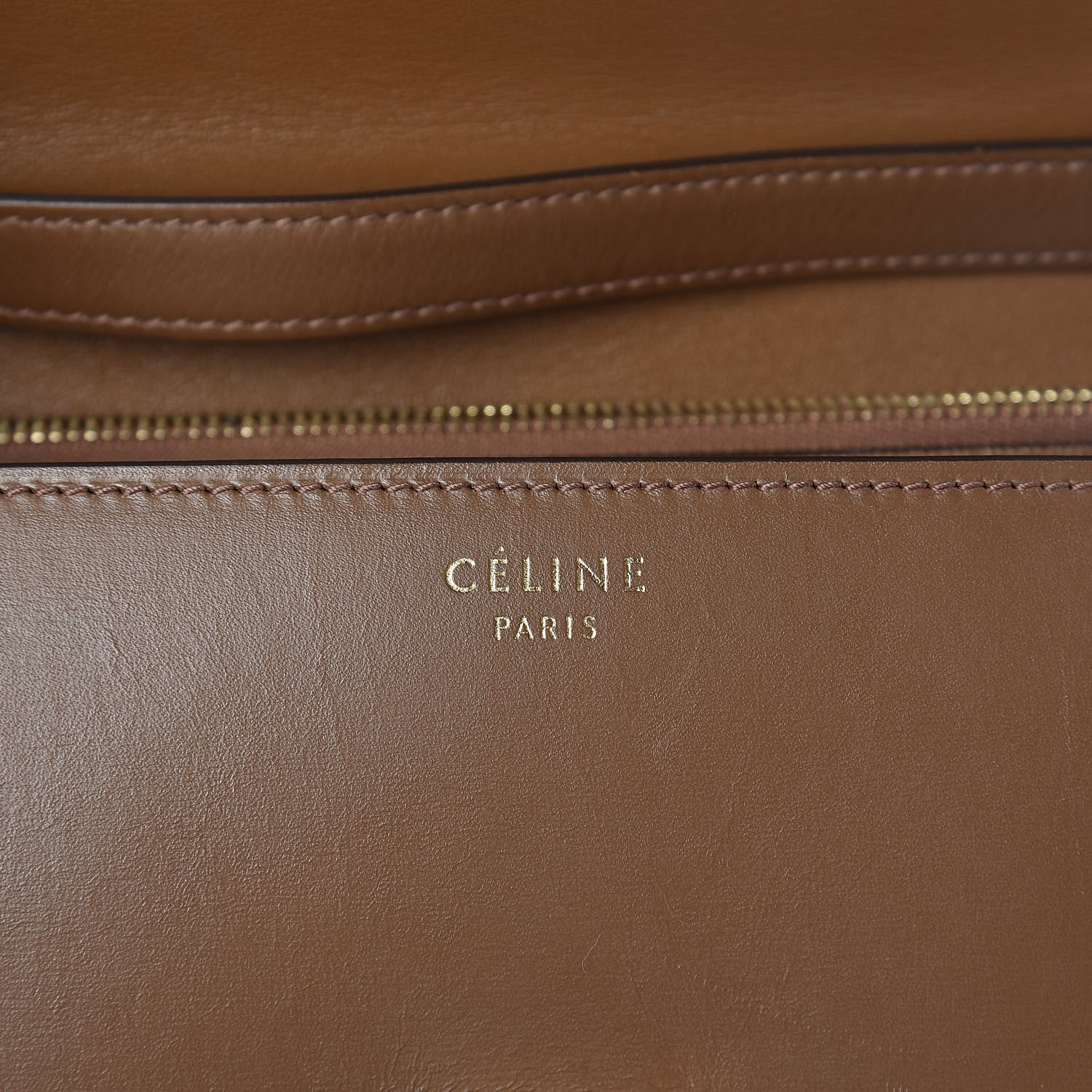 Celine Box Calfskin Medium Classic Box Flap Bag Camel 7 of 9