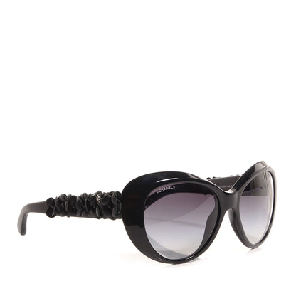 Chanel Lambskin Camellia CC Sunglasses 5318 Q Black 3 of 5