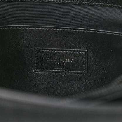 Saint Laurent Grain De Poudre Medium West Hollywood Monogram Fold-Over Black 6 of 12