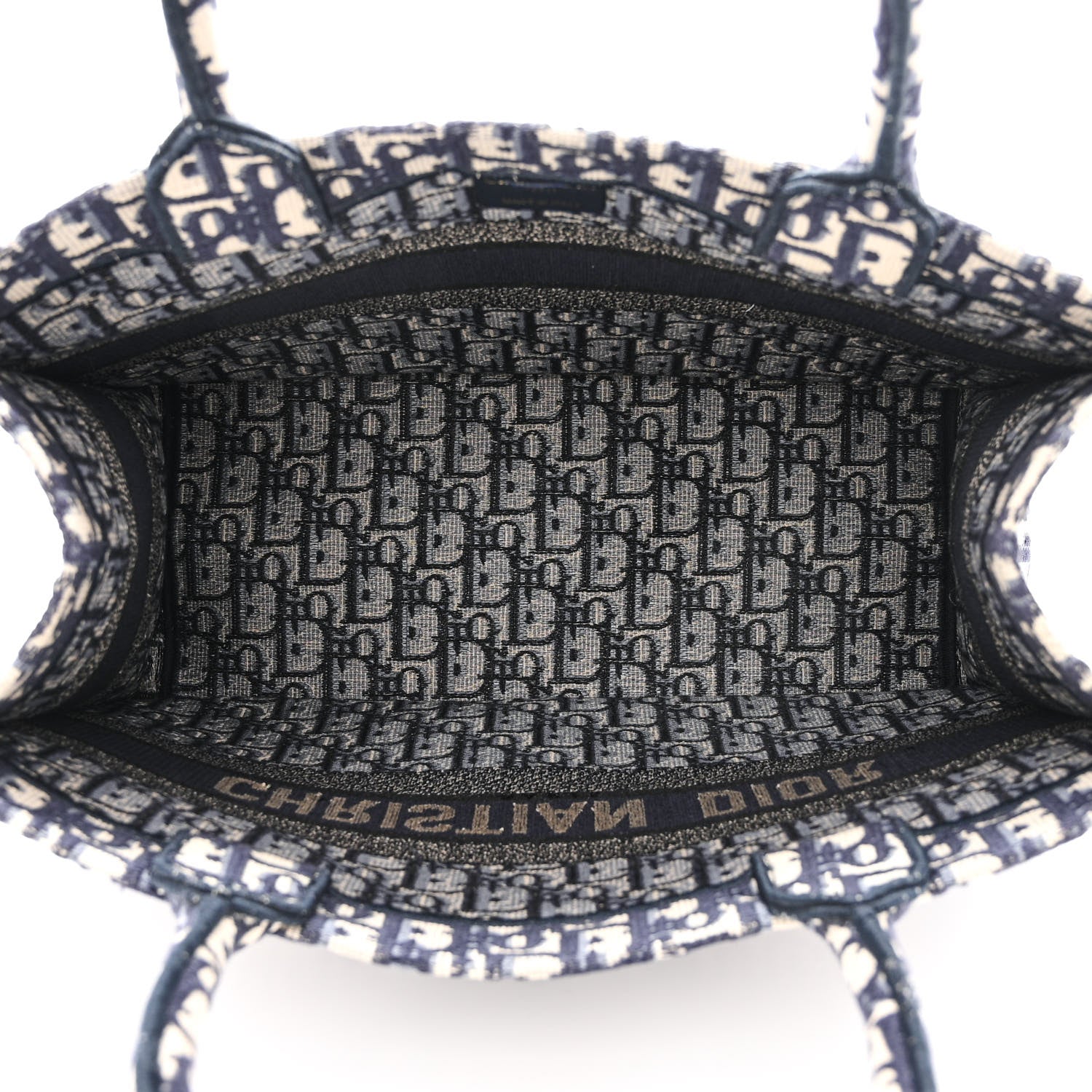 Christian Dior Oblique Medium Book Tote Blue Multicolor 5 of 11