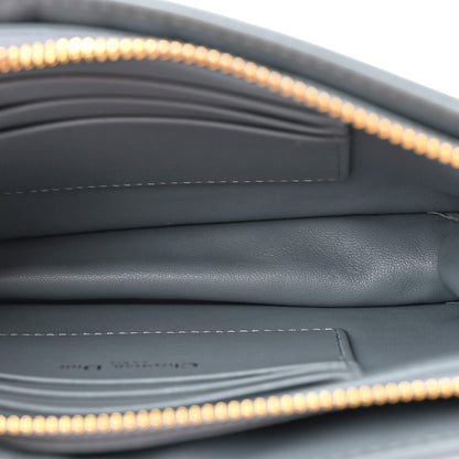 Christian Dior Calfskin Cannage Caro Zipped Pouch With Chain Cloud Blue 5 of 13