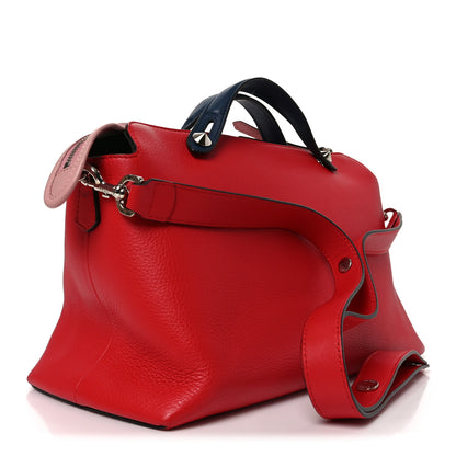 Fendi Vitello Dolce 4 Color Large By The Way Boston Bag Caipiroska Blue Multicolor 3 of 10