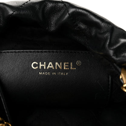 Chanel Shiny Calfskin Quilted Mini Chanel 22 Black 6 of 10