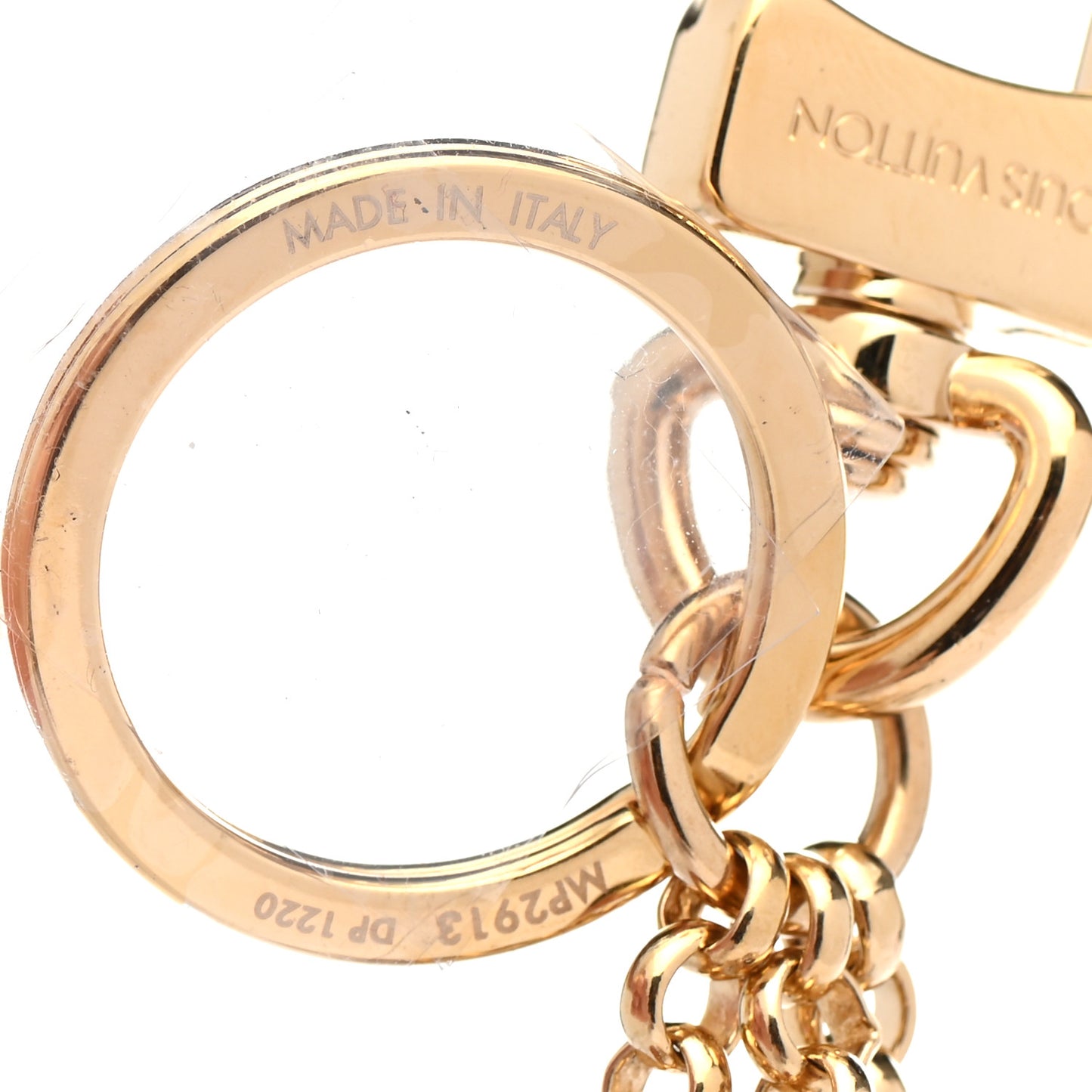 Metal Resin Game On Dice and Heart Charm Key Holder Gold