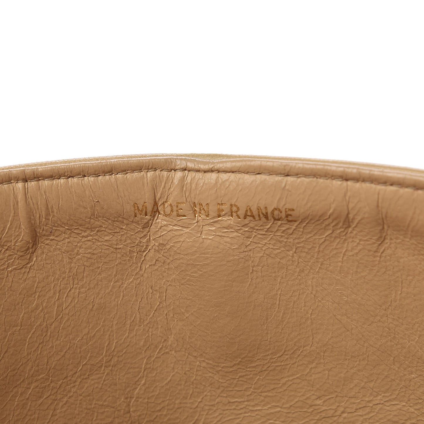 Lambskin Quilted Small Double Flap Beige