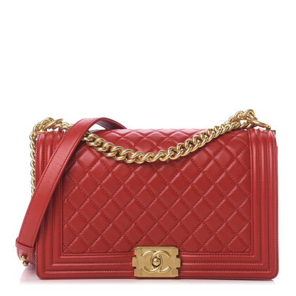 Chanel Lambskin Quilted New Medium Boy Flap Red 1 of 12