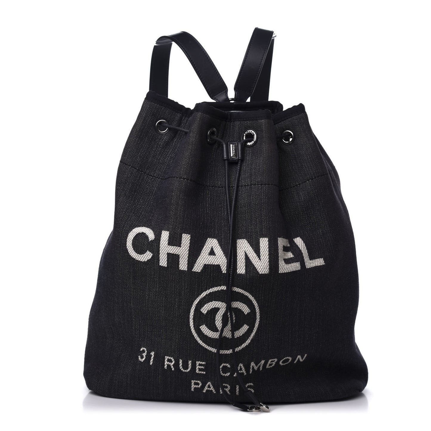 Denim Large Deauville Backpack Dark Blue