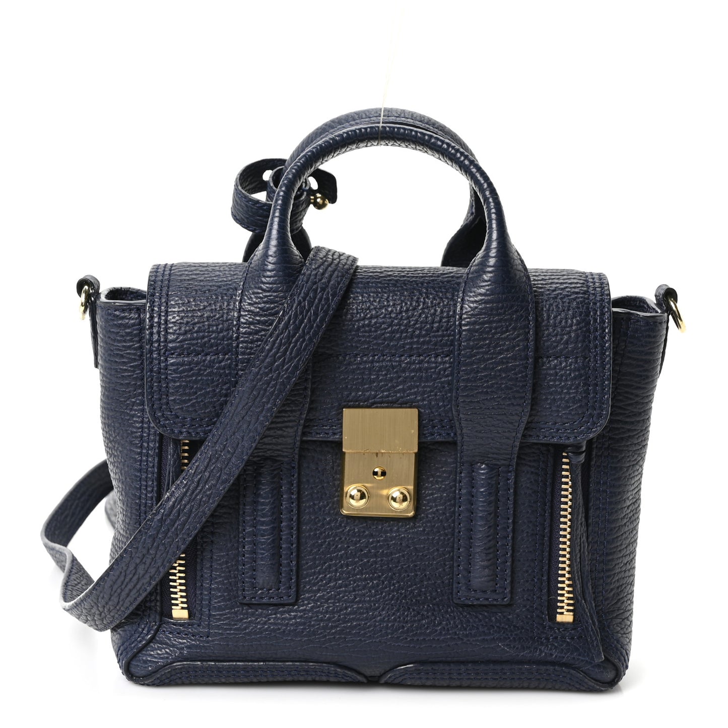 Textured Calfskin Mini Pashli Satchel Ink