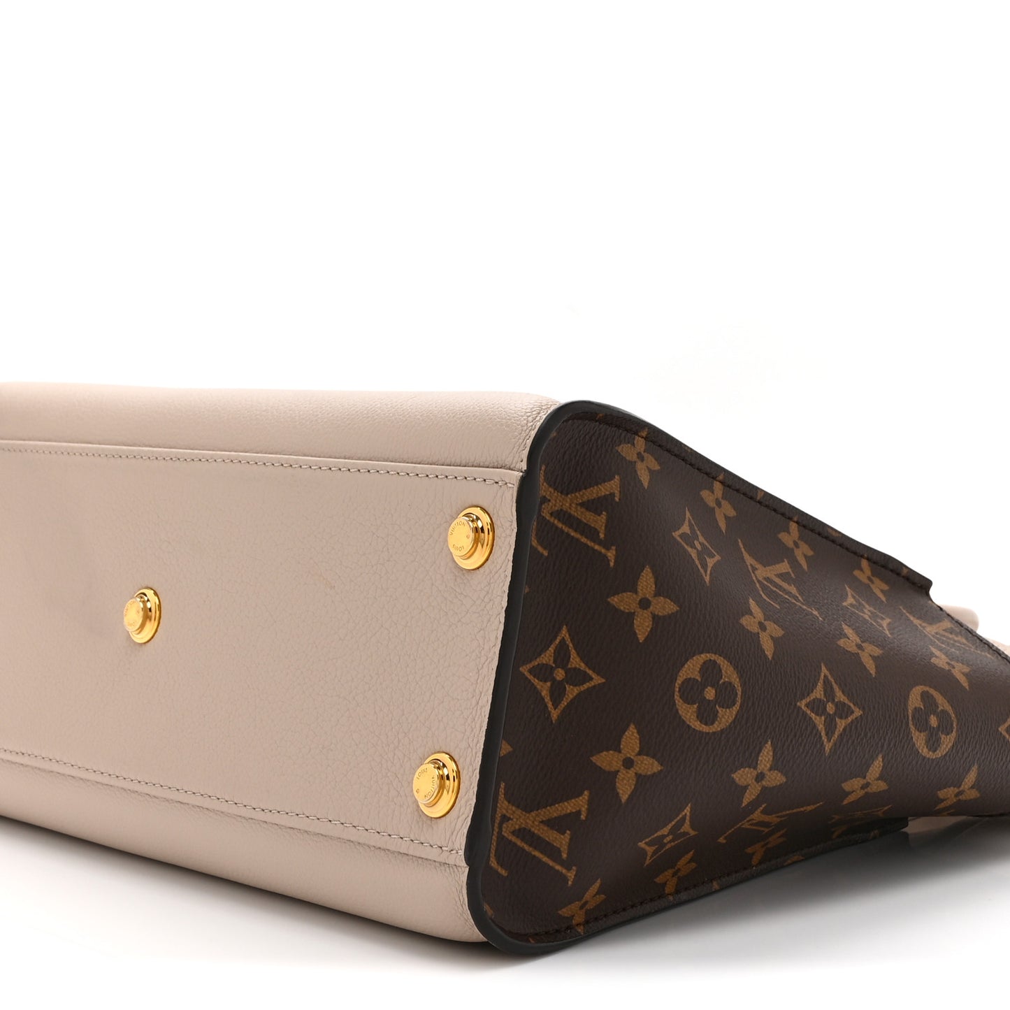 Calfskin Monogram On My Side MM Greige