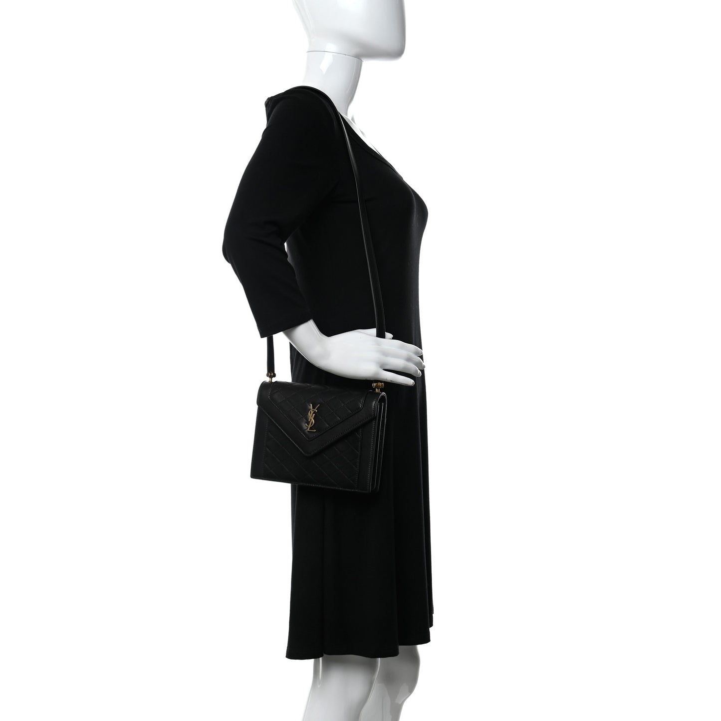Lambskin Quilted Mini Gaby Satchel Black
