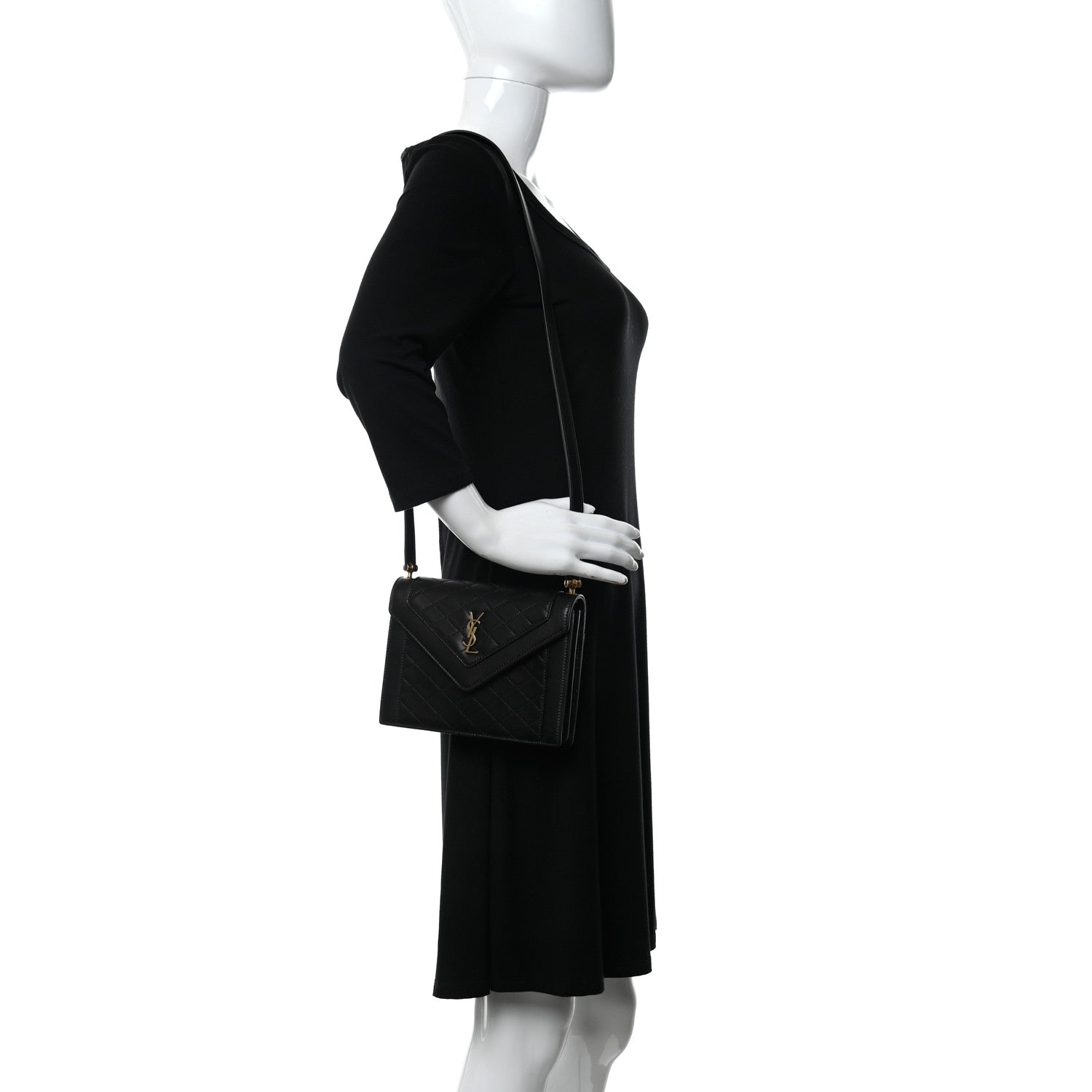 Saint Laurent Lambskin Quilted Mini Gaby Satchel Black 2 of 10