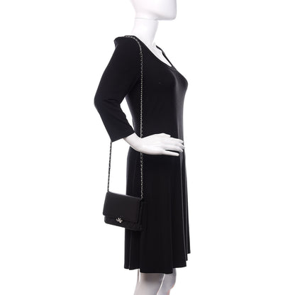 Chanel Grained Calfskin Quilted Urban Champion Wallet On Chain WOC Black 2 of 10