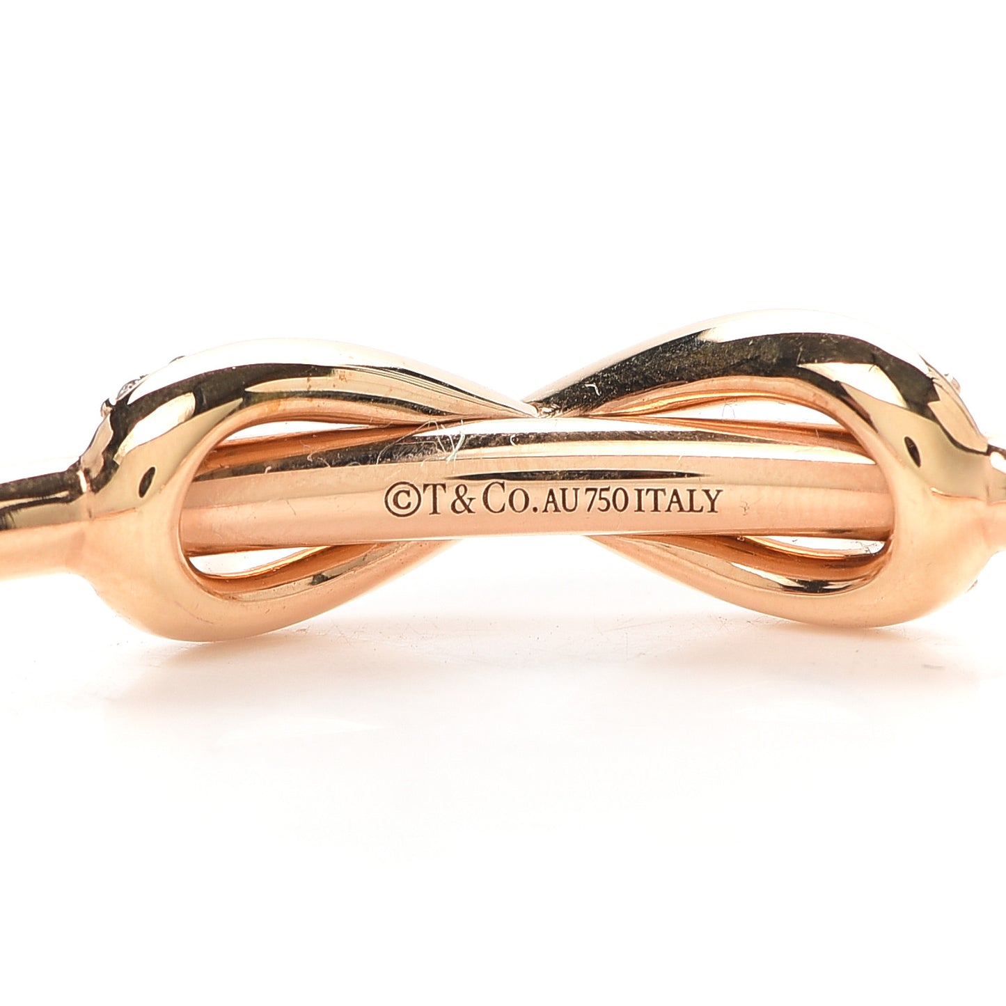 18K Rose Gold Diamond Infinity Cuff Bracelet