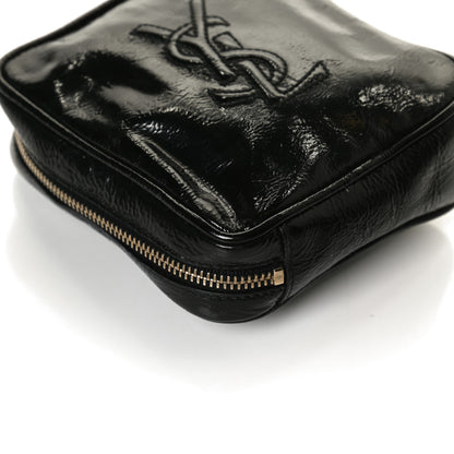 Saint Laurent Textured Patent Monogram Mini Wristlet Black 12 of 12