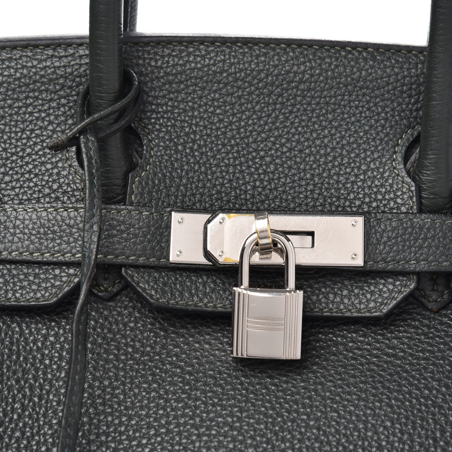 Taurillon Clemence Birkin 30 Vert De Gris