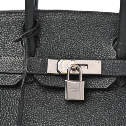 Hermes Taurillon Clemence Birkin 30 Vert De Gris 9 of 16