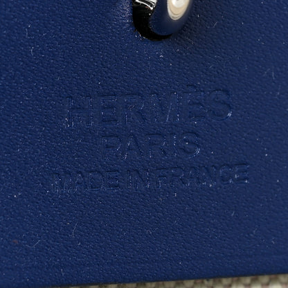 Hermes Toile H Vache Hunter Herbag Zip Retourne 31 PM Beton Bleu Saphir 7 of 11