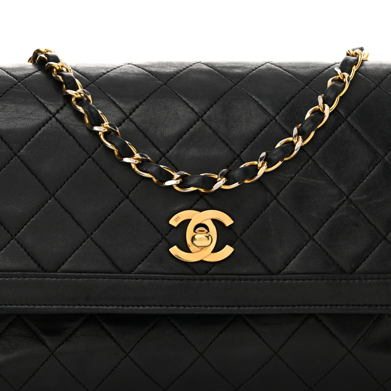 Chanel Lambskin Quilted Medium Single Flap Black 9 of 19