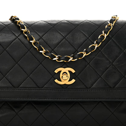 Chanel Lambskin Quilted Medium Single Flap Black 9 of 19