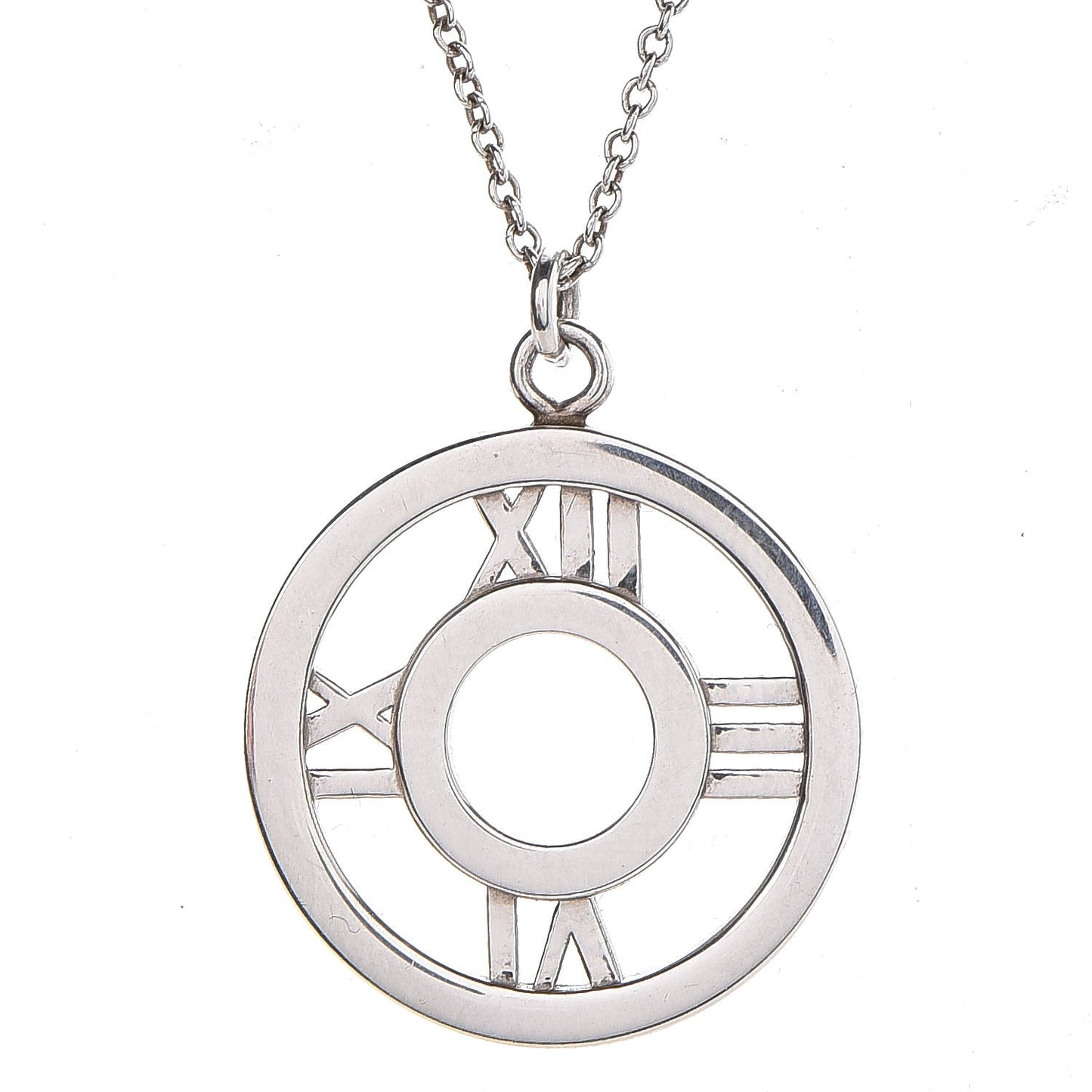 Sterling Silver Medium Atlas Open Pendant Necklace