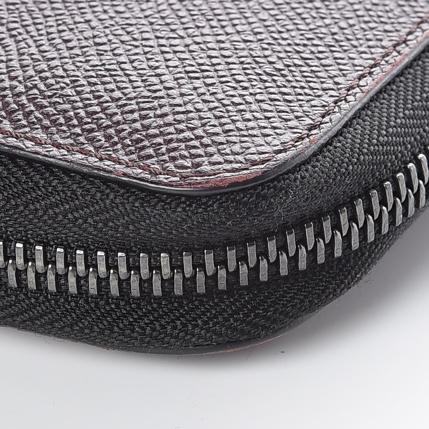 London Calfskin Elmore Zip Around Wallet Wine