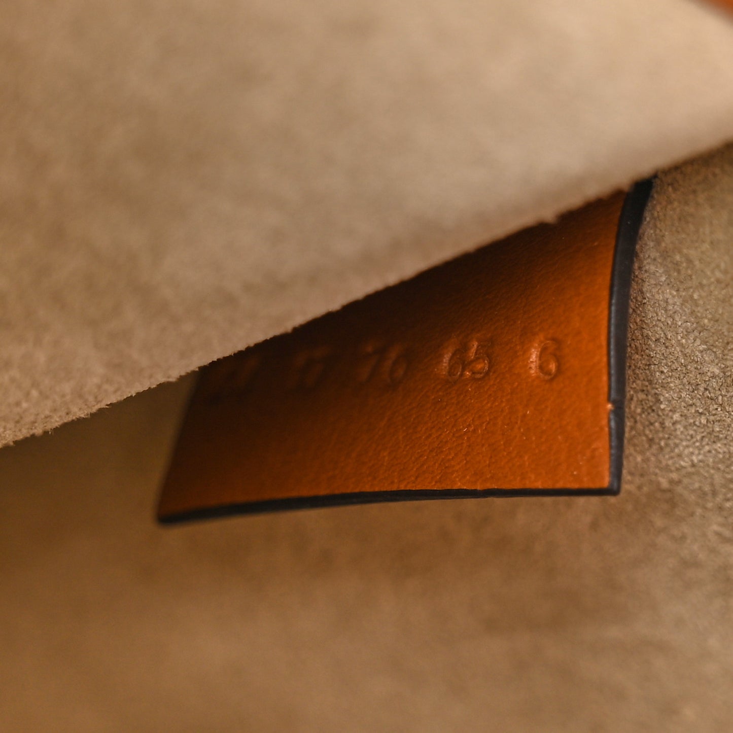 Calfskin Suede Medium Nile Bracelet Bag Caramel