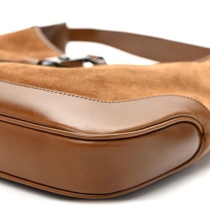 Gucci Suede Web Small Jackie O Hobo Light Brown 10 of 11