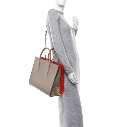 Christian Louboutin Calfskin Patent Studded Large Paloma Cashmere 2 of 25