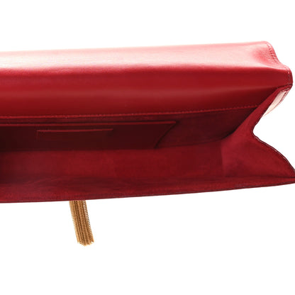 Saint Laurent Calfskin Classic Monogram Tassel Clutch Red 8 of 11