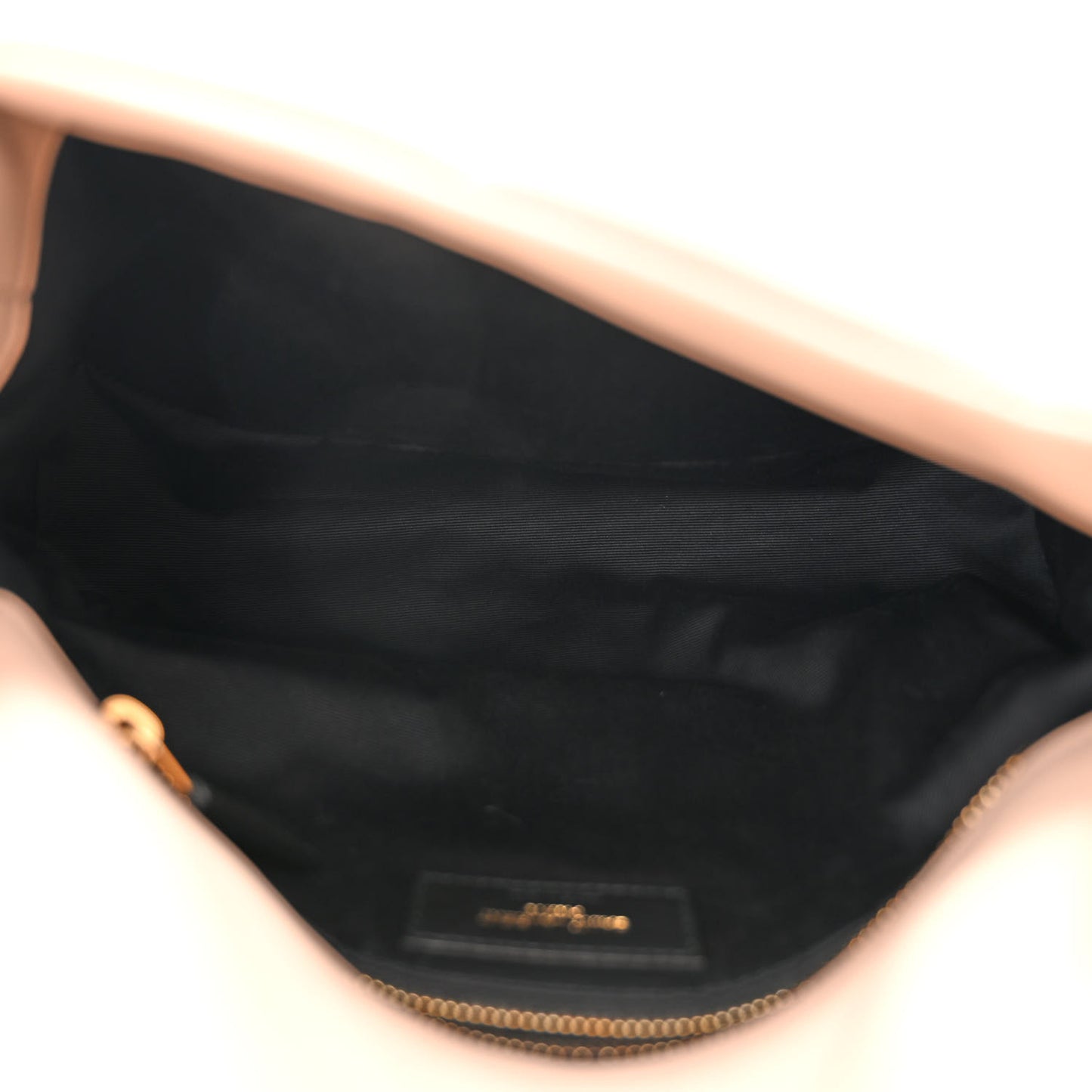 Lambskin Quilted Small Loulou Puffer Monogram Chain Satchel Dark Beige