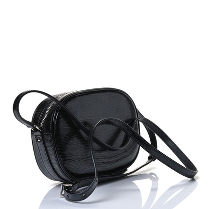 Saint Laurent Calfskin Lizard Embossed Le 61 Camera Bag Black 2 of 4