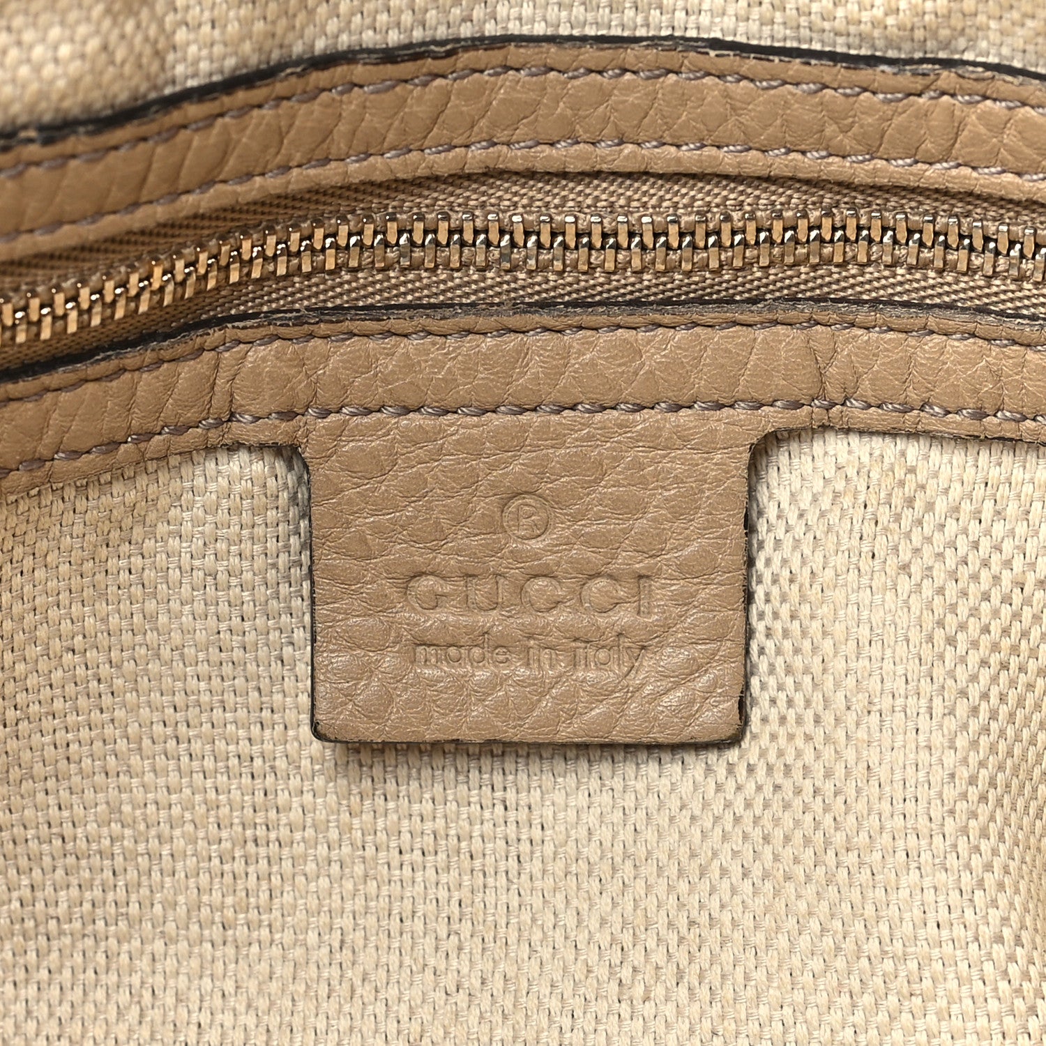 Gucci Pebbled Calfskin Large Soho Chain Shoulder Bag Nude 6 of 16