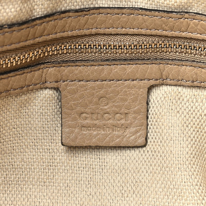 Gucci Pebbled Calfskin Large Soho Chain Shoulder Bag Nude 6 of 16