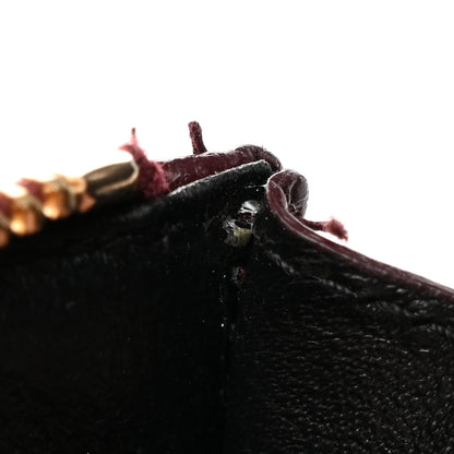 Saint Laurent Grain De Poudre Matelasse Chevron Monogram Fragments Zippered Card Case Rouge Legion 10 of 12