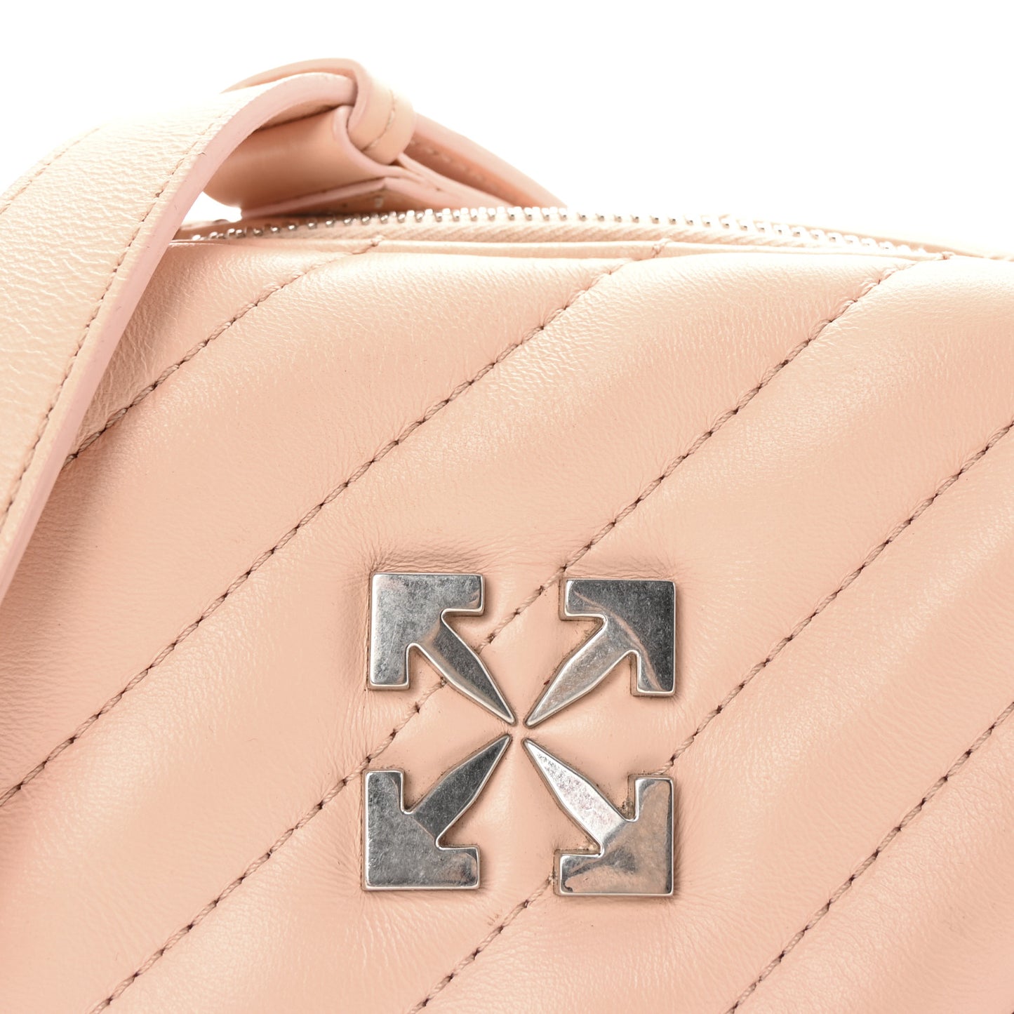 Calfskin Diagonal Quilted Jackhammer Camera Bag Pink