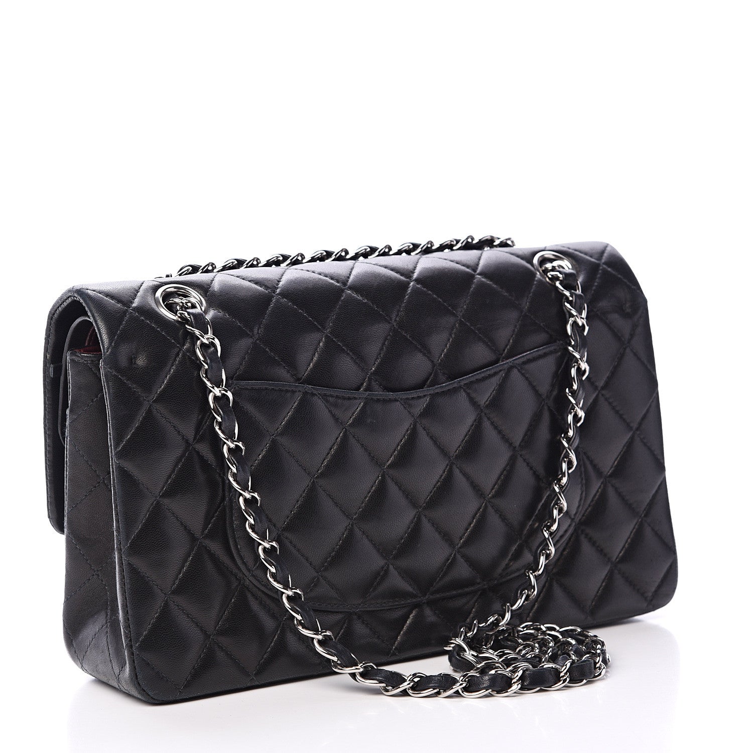 Chanel Lambskin Quilted Medium Double Flap Black 2 of 22
