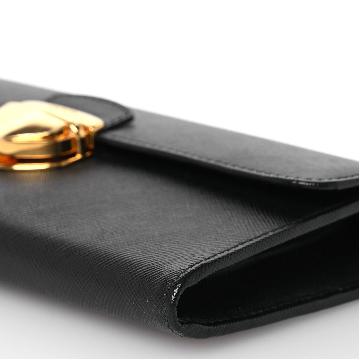 Prada Saffiano Chain Wallet Black 11 of 12