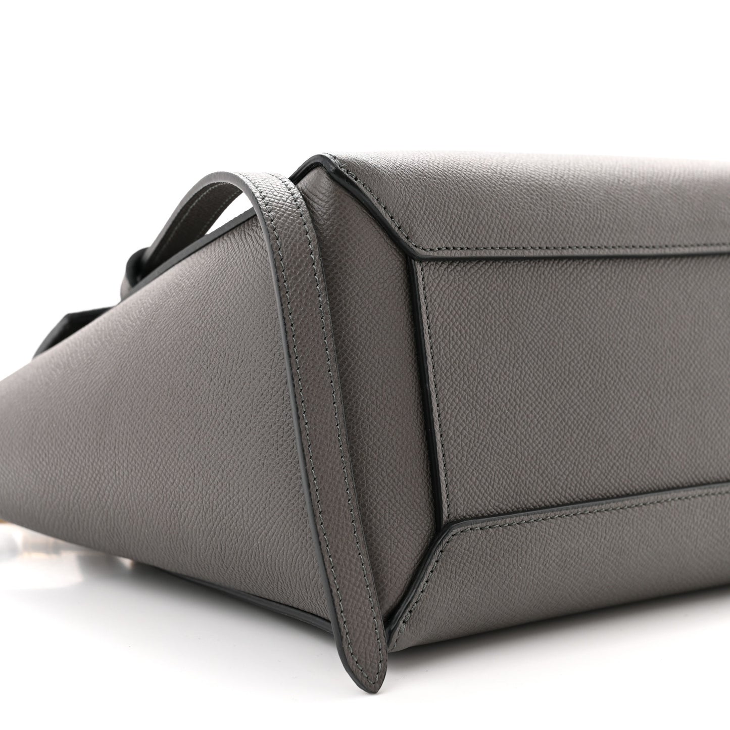 Grained Calfskin Micro Belt Bag Grey