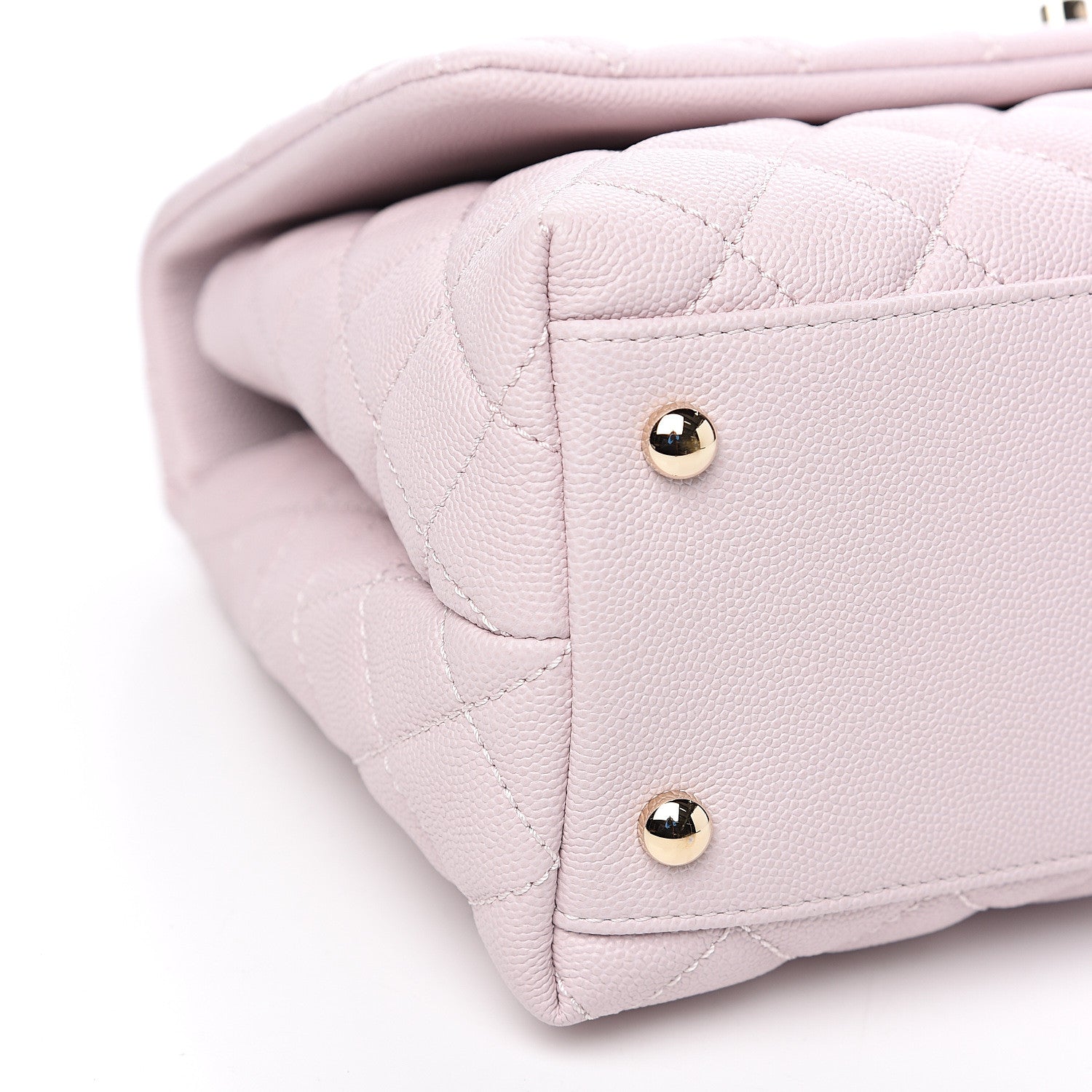 Chanel Caviar Quilted Small Coco Handle Flap Lilas Lilac 7 of 9