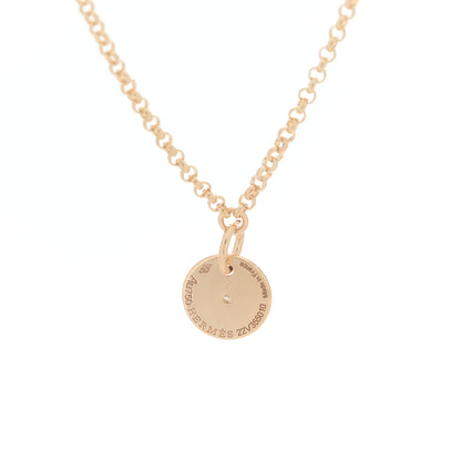Hermes 18K Rose Gold Diamond Gambade Clou de Selle Necklace 5 of 6