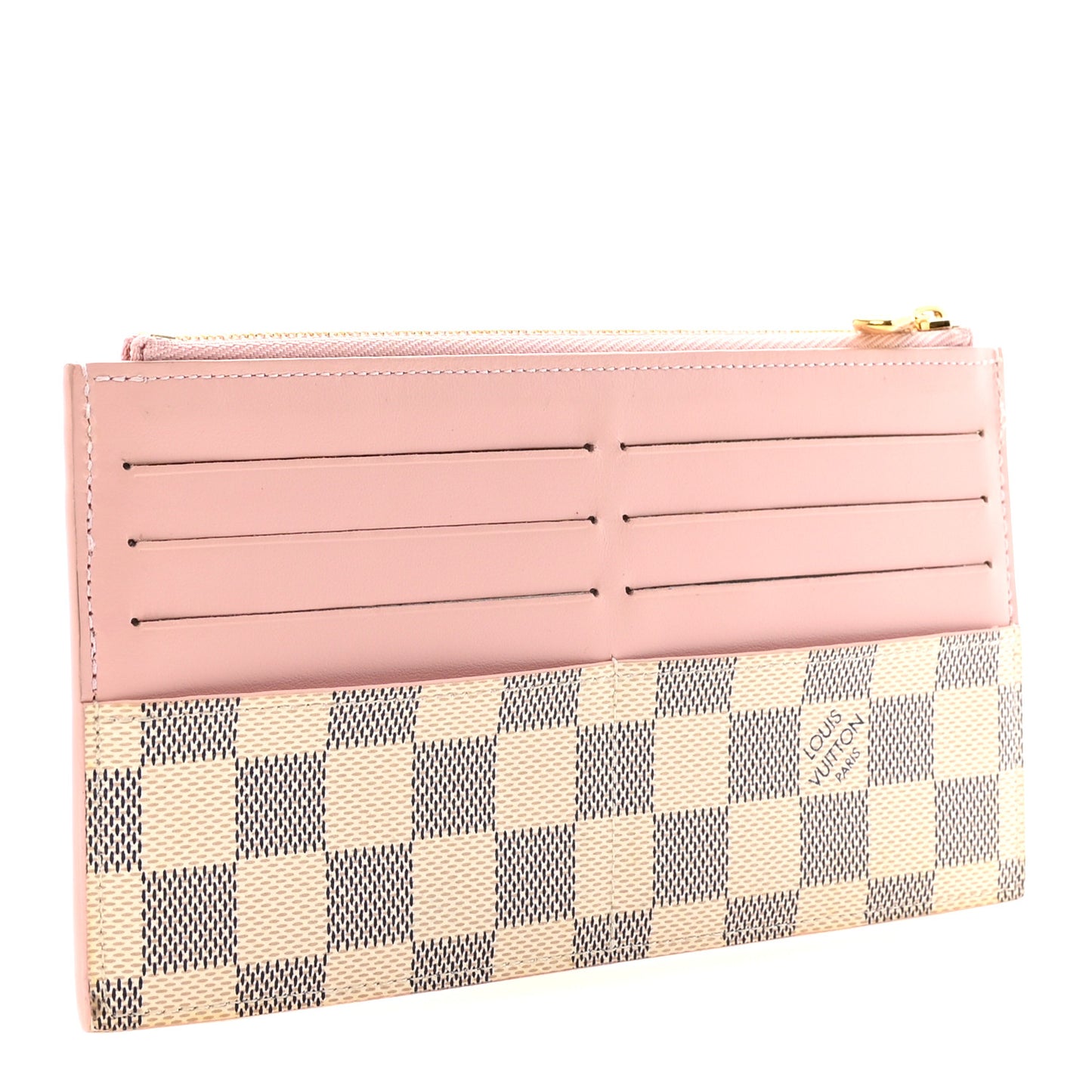 Damier Azur Slim Purse Rose Ballerine