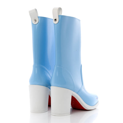 Christian Louboutin PVC Loubirain 70MM Rain Boots 37 Blue 4 of 6