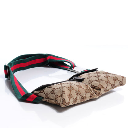 Gucci GG Monogram Web Double Pocket Belt Bag Dark Brown 4 of 8