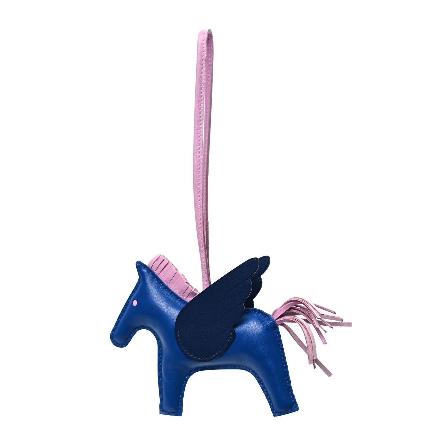 Milo Lambskin Grigri Rodeo Pegase Horse Bag Charm MM Bleu France Mauve Sylvestre Bleu Saphir