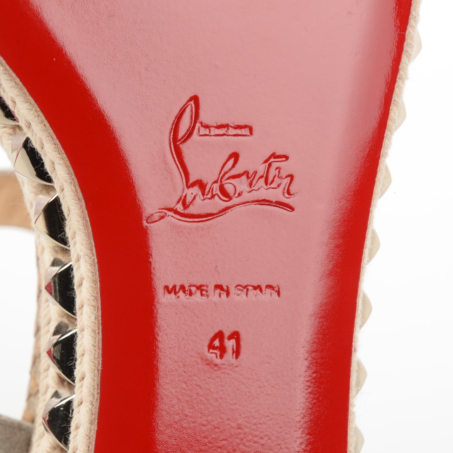 Cork Python Embossed Cataclou 60 Platform Sandals 41 Colombe